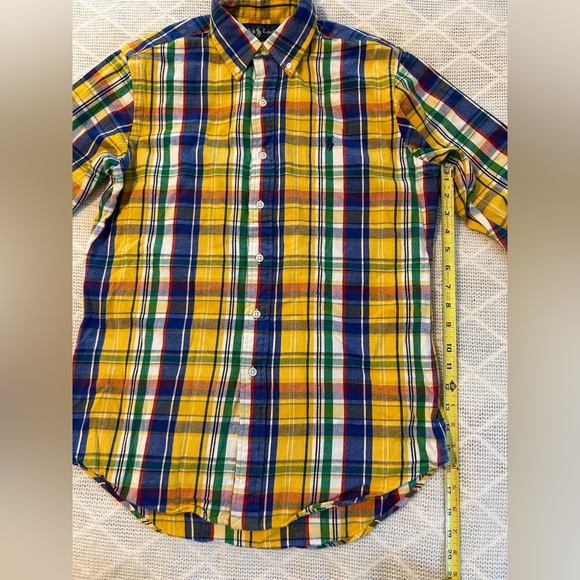 Ralph Lauren Men’s. Yellow and Blue Classic Button Down Shirt. Size small. - Picture 8 of 11